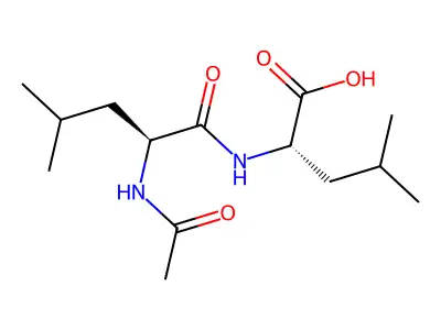 N-Acetyl-leucyl-leucine structure