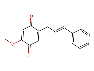 2-Methoxy-5-(3-phenylprop-2-enyl)cyclohexa-2,5-diene-1,4-dione structure