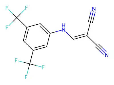 Propanedinitrile, [[[3,5-bis(trifluoromethyl)phenyl]amino]methylene]- structure