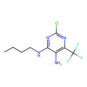 n4-Butyl-2-chloro-6-(trifluoromethyl)pyrimidine-4,5-diamine structure