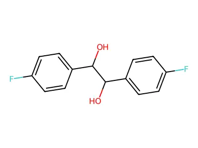 1,2-Ethanediol, 1,2-bis(4-fluorophenyl)- structure