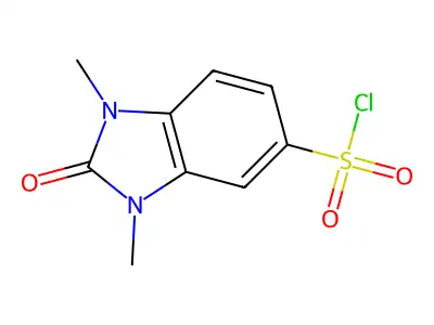 1,3-dimethyl-2-oxo-2,3-dihydro-1H-1,3-benzodiazole-5-sulfonyl chloride structure