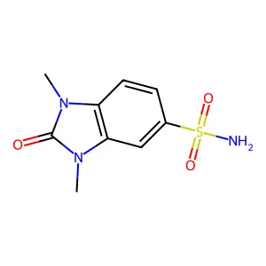 2,3-Dihydro-1,3-dimethyl-2-oxo-1H-benzimidazole-5-sulfonamide structure