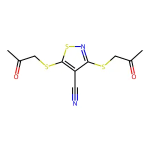 3,5-Bis((2-oxopropyl)thio)-4-isothiazolecarbonitrile structure