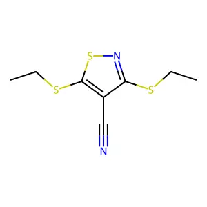 3,5-Bis(ethylthio)-4-isothiazolecarbonitrile structure