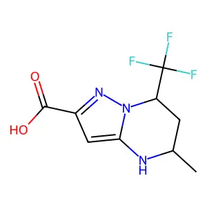 (5R,7R)-5-Methyl-7-(trifluoromethyl)-4,5,6,7-tetrahydropyrazolo[1,5-a]pyrimidine-2-carboxylic acid structure