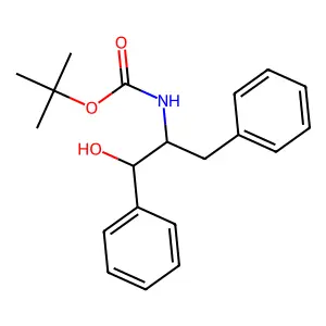 tert-butyl N-(1-hydroxy-1,3-diphenylpropan-2-yl)carbamate structure