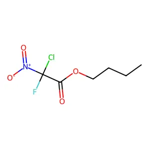 Butyl chloro(fluoro)nitroacetate structure