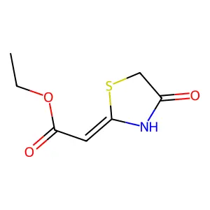 (4-Oxo-thiazolidin-2-ylidene)acetic acid ethyl ester structure