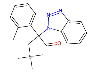2-(1H-1,2,3-Benzotriazol-1-yl)-2-(2-methylphenyl)-3-(trimethylsilyl)propanal structure