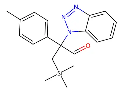 2-(1H-1,2,3-Benzotriazol-1-yl)-2-(4-methylphenyl)-3-(trimethylsilyl)propanal structure