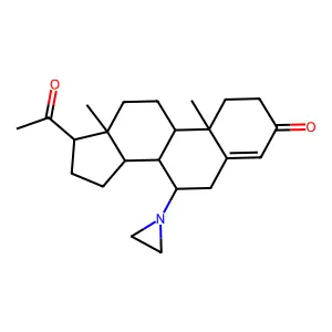 7-(Aziridin-1-yl)pregn-4-ene-3,20-dione structure