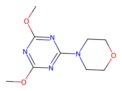 1,3,5-Triazine, 2,4-dimethoxy-6-(4-morpholinyl)- structure