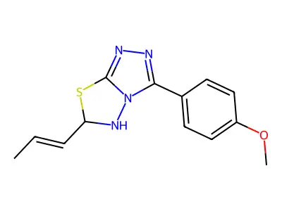 3-(4-methoxyphenyl)-6-((1E)-prop-1-enyl)-5,6-dihydro[1,2,4]t structure