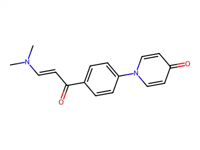 1-{4-[3-(Dimethylamino)prop-2-enoyl]phenyl}-1,4-dihydropyridin-4-one structure