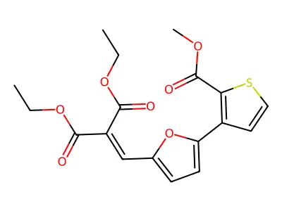 Diethyl 2-({5-[2-(methoxycarbonyl)-3-thienyl]-2-furyl}methylene)malonate structure