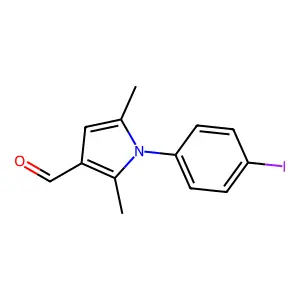 1-(4-Iodophenyl)-2,5-dimethyl-1H-pyrrole-3-carbaldehyde structure