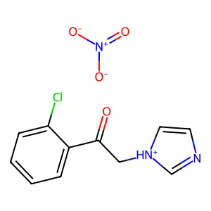 2'-氯-2-(1H-咪唑-1-基)苯乙酮硝酸盐 structure