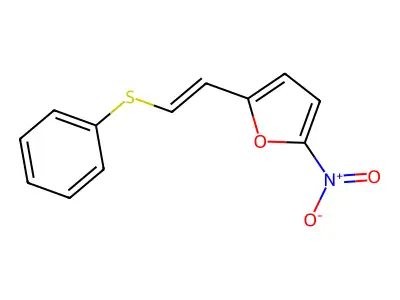 2-Nitro-5-(2-phenylsulfanylethenyl)furan structure