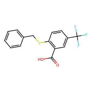 2-苄硫基-5-三氟甲基苯甲酸 structure