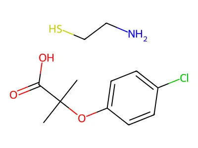 alpha-(p-Chlorophenoxy)isobutyric acid, (2-mercaptoethylamino) ester structure