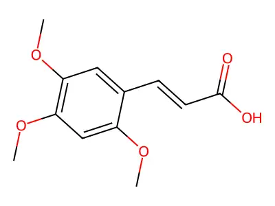 反式-2,4,5-三甲氧基肉桂酸 structure