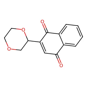 2-(1,4-Dioxan-2-yl)naphthalene-1,4-dione structure