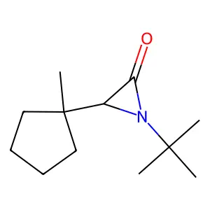 1-tert-Butyl-3-(1-methylcyclopentyl)-2-aziridinone structure