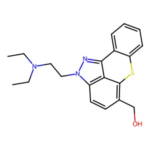 2H-(1)BENZOTHIOPYRANO(4,3,2-cd)INDAZOLE-5-METHANOL, 2-(2-(DIETHYLAMINO)ETHYL)- structure