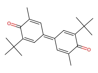 3,3'-Di-tert-butyl-5,5'-dimethyldiphenoquinone structure