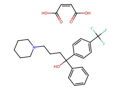 (Z)-but-2-enedioic acid,1-phenyl-4-piperidin-1-yl-1-[4-(trif structure