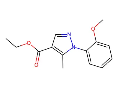 Ethyl 1-(2-methoxyphenyl)-5-methyl-1H-pyrazole-4-carboxylate structure
