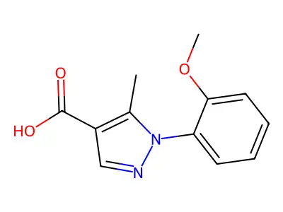 1-(2-methoxyphenyl)-5-methyl-1H-pyrazole-4-carboxylic acid structure