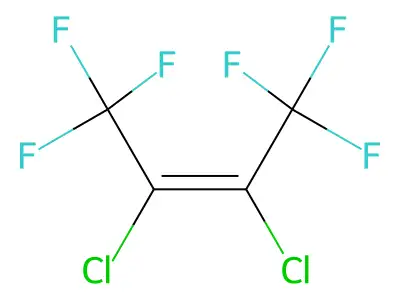 (2Z)-2,3-Dichloro-1,1,1,4,4,4-hexafluoro-2-butene structure