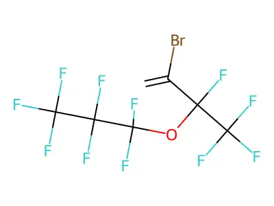 2-Bromo-3,4,4,4-tetrafluoro-3-(heptafluoropropoxy)but-1-ene structure