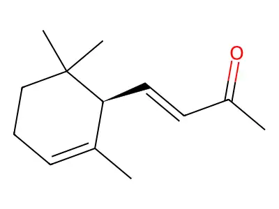 (E)-4-[(1S)-2,6,6-trimethylcyclohex-2-en-1-yl]but-3-en-2-one structure