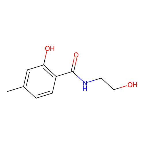 2-hydroxy-N-(2-hydroxyethyl)-4-methylbenzamide structure