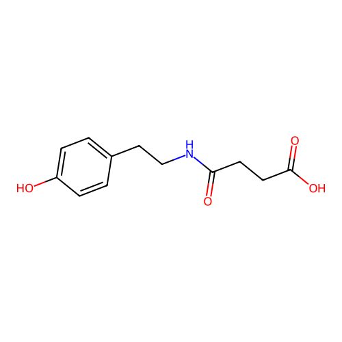 4-[2-(4-Hydroxyphenyl)ethylamino]-4-oxobutanoic acid structure