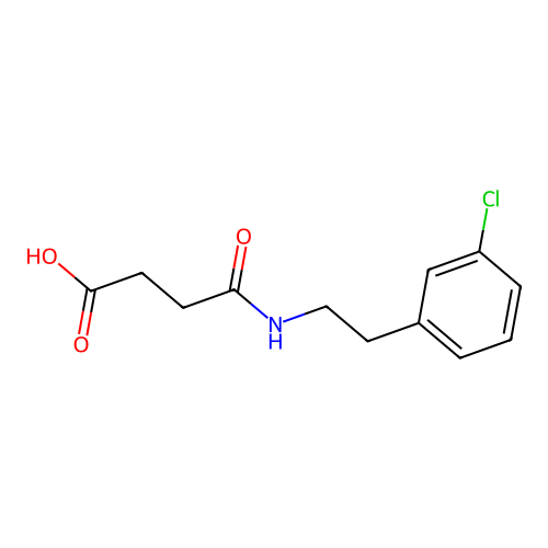 4-{[2-(3-Chlorophenyl)ethyl]amino}-4-oxobutanoic acid structure