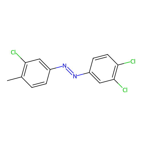 (3-Chloro-4-methylphenyl)(3,4-dichlorophenyl)diazene structure