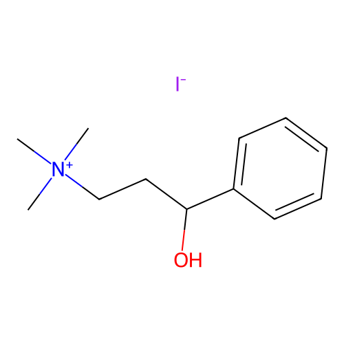 3-hydroxy-N,N,N-trimethyl-3-phenylpropan-1-aminium iodide structure