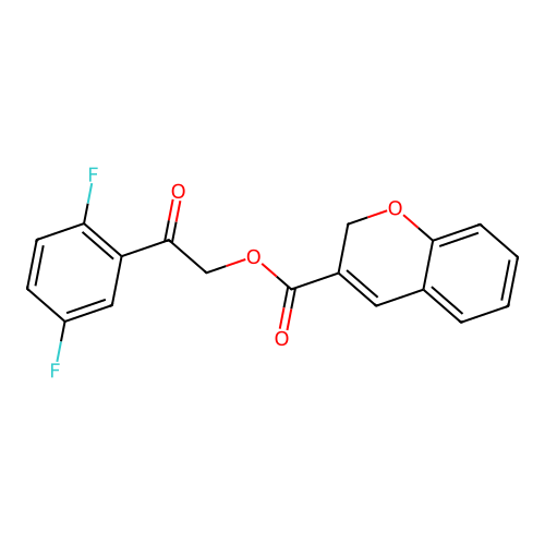 2-(2,5-Difluorophenyl)-2-oxoethyl 2H-chromene-3-carboxylate structure
