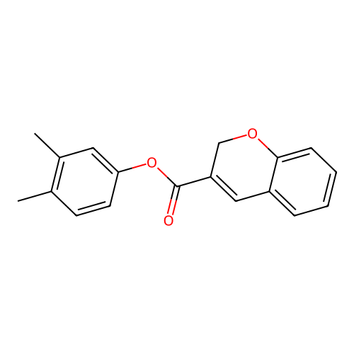 3,4-Dimethylphenyl 2H-chromene-3-carboxylate structure