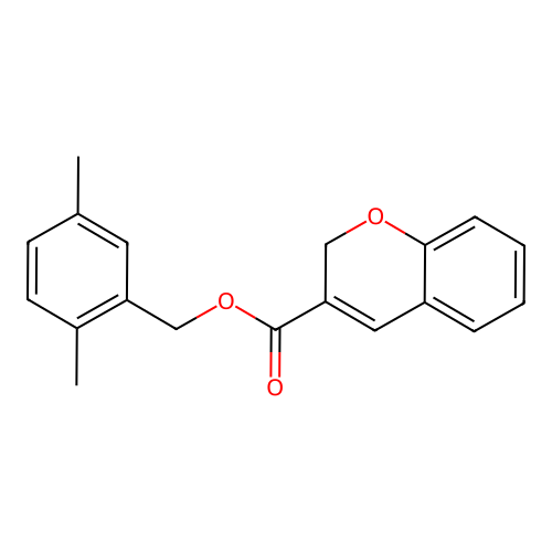 2,5-Dimethylbenzyl 2H-chromene-3-carboxylate structure
