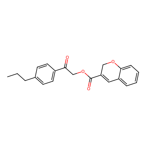 2-Oxo-2-(4-propylphenyl)ethyl 2H-chromene-3-carboxylate structure