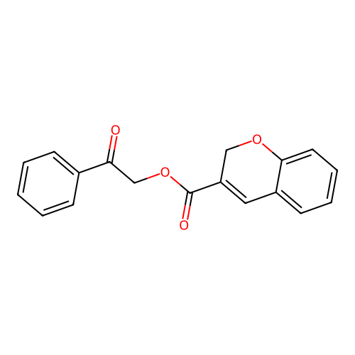 2-Oxo-2-phenylethyl 2H-chromene-3-carboxylate structure