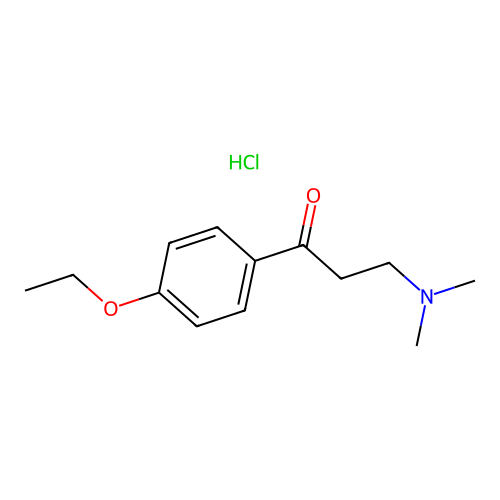 1-Propanone, 3-(dimethylamino)-1-(4-ethoxyphenyl)-, hydrochloride structure