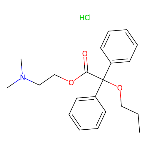 2,2-Diphenyl-2-propoxyacetic acid 2-(dimethylamino)ethyl ester hydrochloride structure