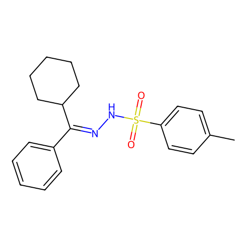 N-[(E)-[cyclohexyl(phenyl)methylidene]amino]-4-methylbenzenesulfonamide structure