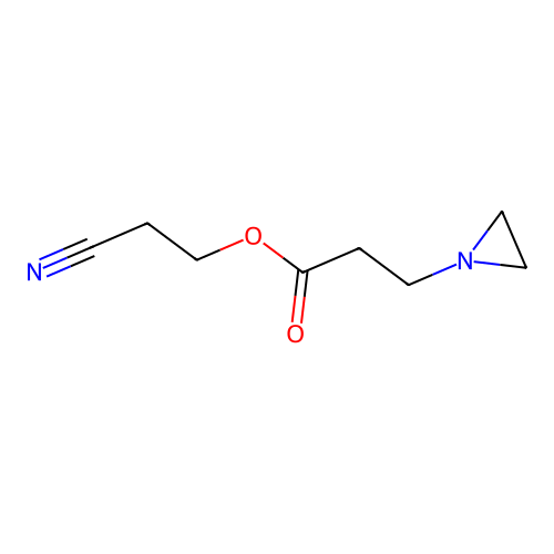 2-Cyanoethyl 3-(aziridin-1-yl)propanoate structure